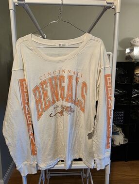 Womens Cincinnati bengals Over Sized Comfy Long Sleeve Shirt